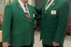 AOH VA State Board President Bill Halpin (right) presents outgoing Past President Gene Bransfield with the AOH Past President Recognition Regalia.